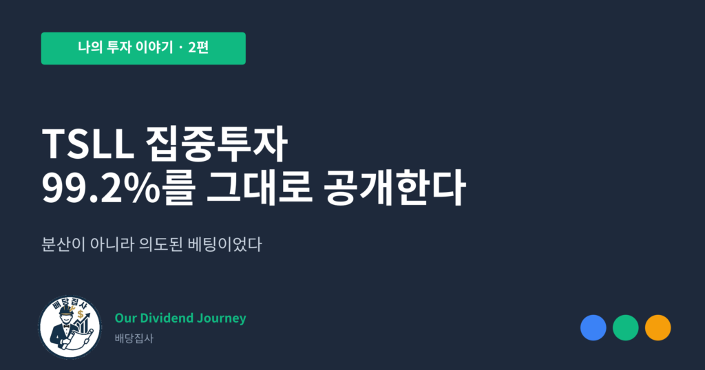 TSLL 집중투자, 99.2%를 그대로 공개한다 - 나의 투자 이야기 2편 썸네일