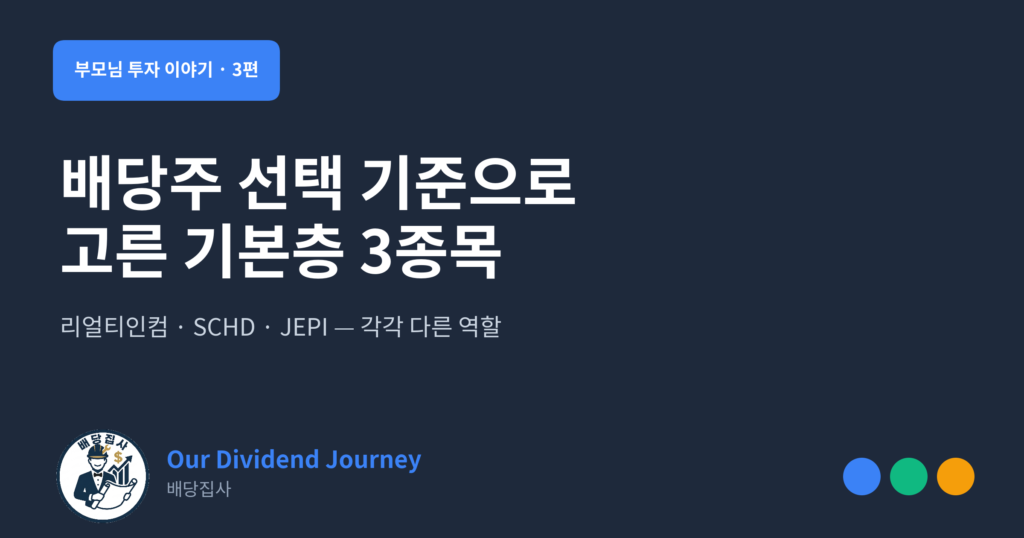 배당주 선택 기준 기본층 3종목 썸네일