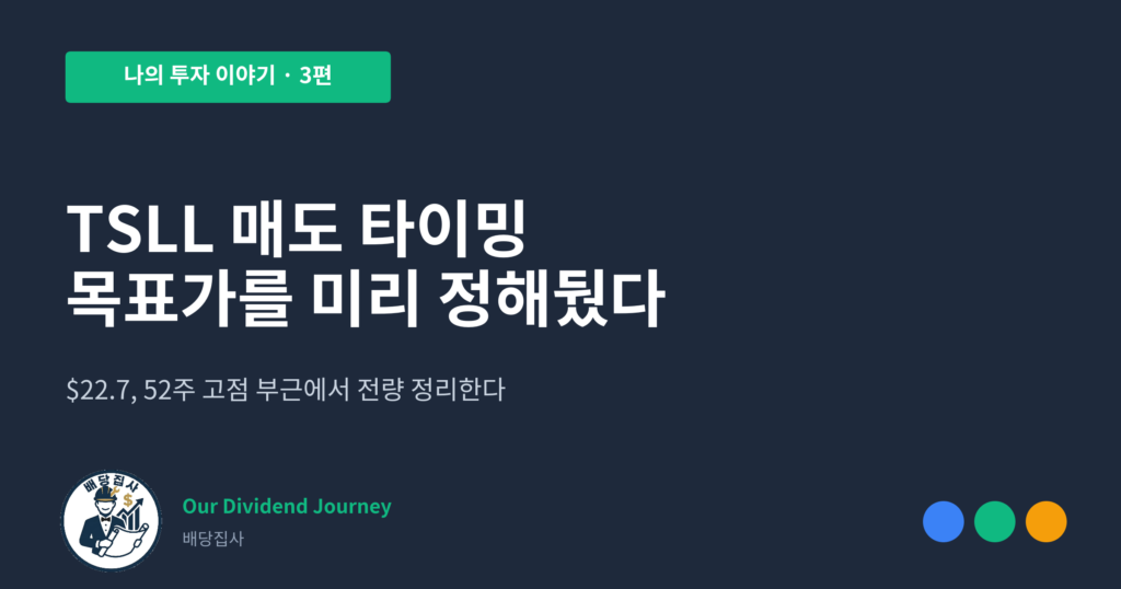 TSLL 매도 타이밍, 목표가를 미리 정해뒀다 - 나의 투자 이야기 3편 썸네일