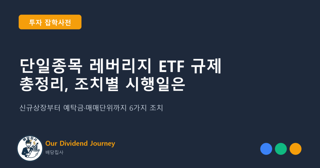 단일종목 레버리지 ETF 규제 총정리, 조치별 시행일은 - 투자 잡학사전 썸네일